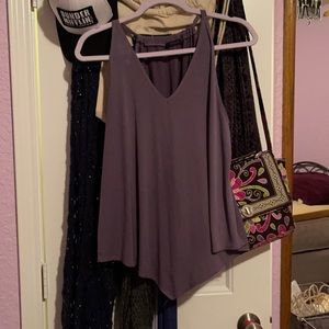 Purple Tank top with drawstring straps